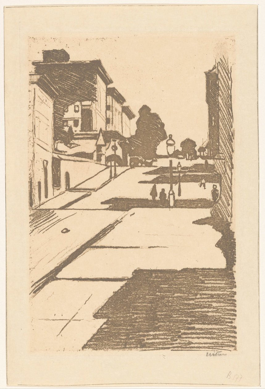 Maison Street ve San Francisco'daki Fairmont Hotel'in görünümü by Willem Witsen (signed by artist)