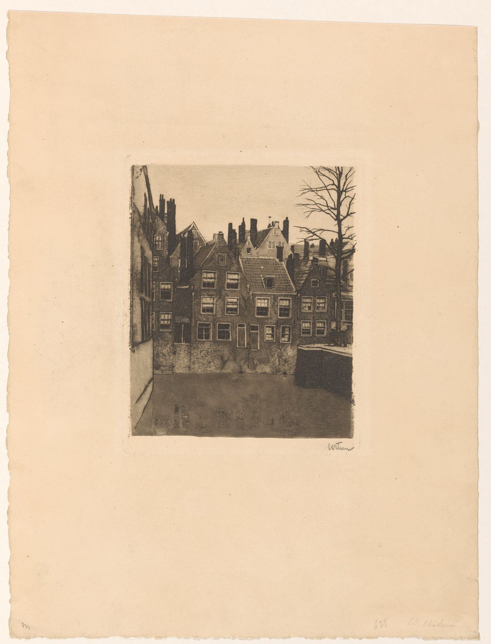 Rotterdam'daki Groenendaal by Willem Witsen (signed by artist)