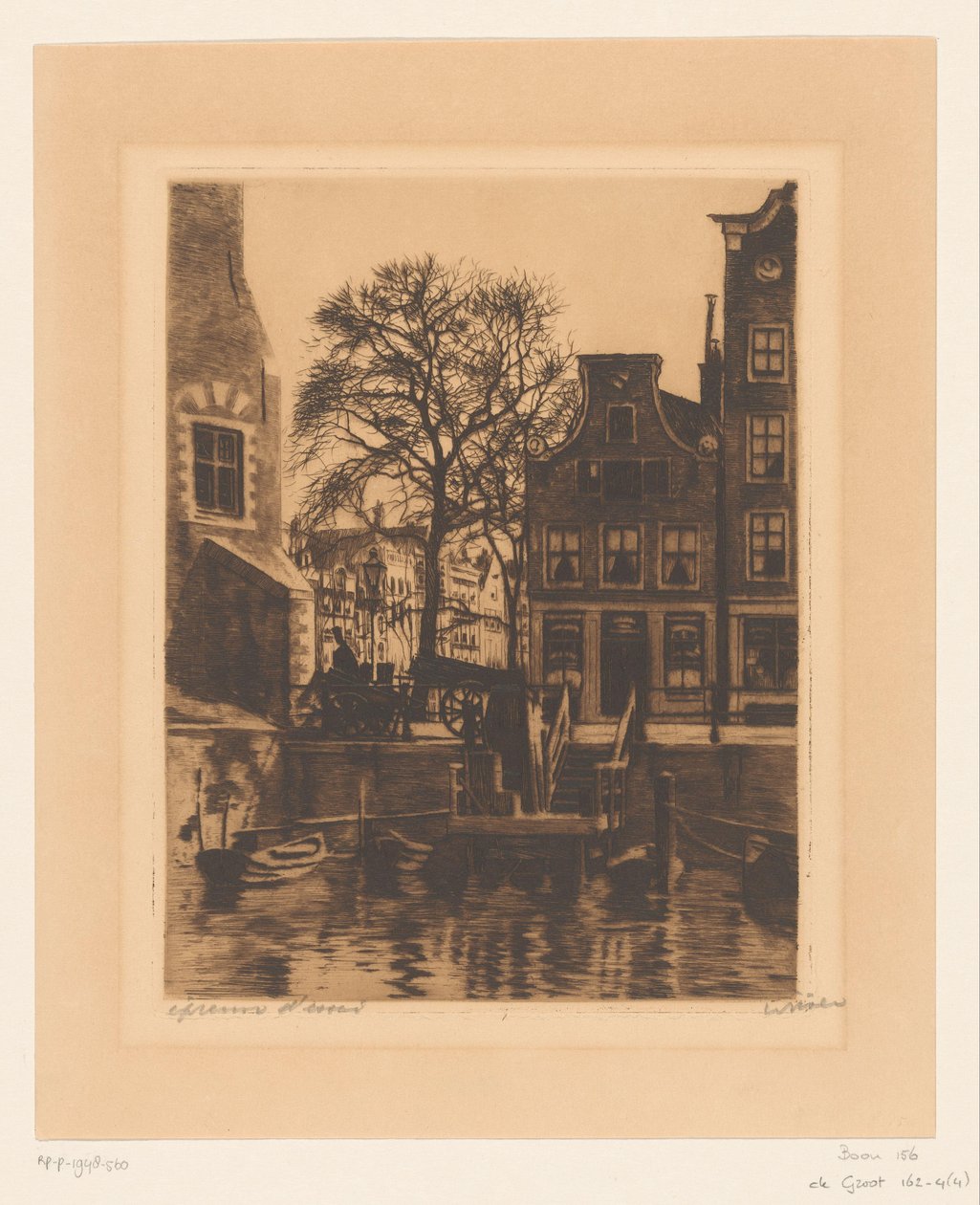 Amsterdam'daki Montelbaanstoren'de ikna by Willem Witsen (signed by artist)