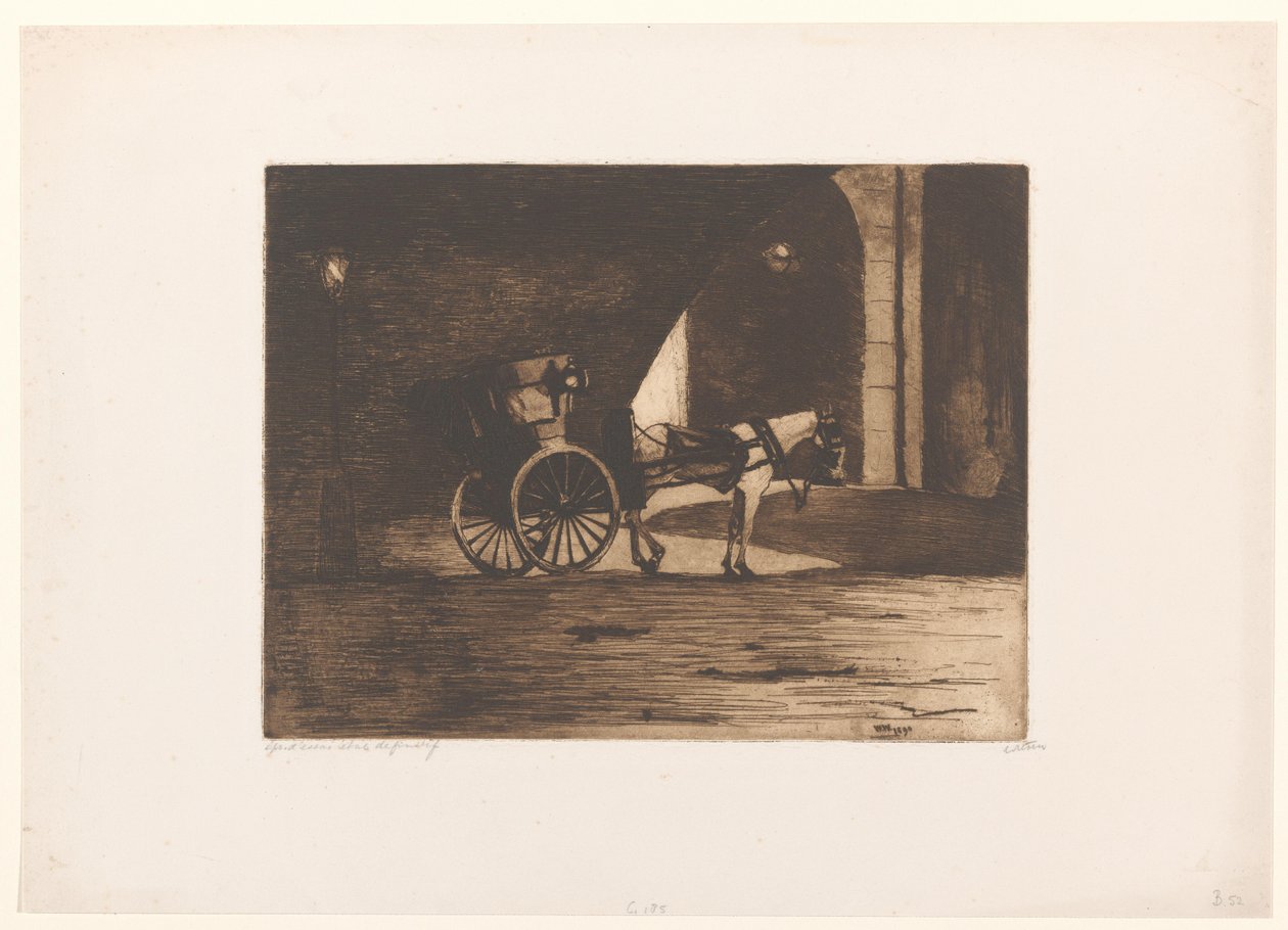 Londra'daki Waterloo Köprüsü'nün altında araba by Willem Witsen (signed by artist)