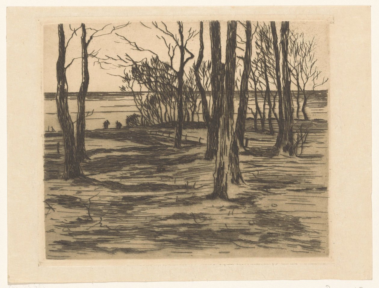 Valkeveen'de sahildeki ağaçlar by Willem Arnoldus Witsen