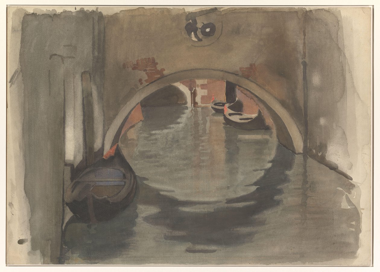 Venedik'te bir kemer köprünün altında görüntüleyin by Willem Arnoldus Witsen