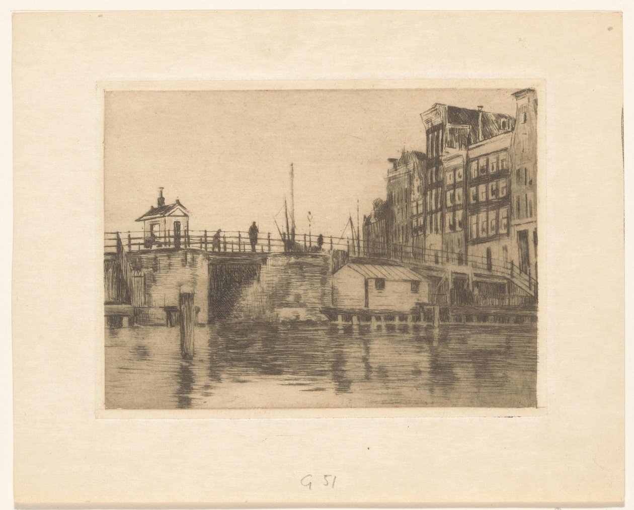 Amsterdam'daki Kraansluis'in görünümü by Willem Arnoldus Witsen