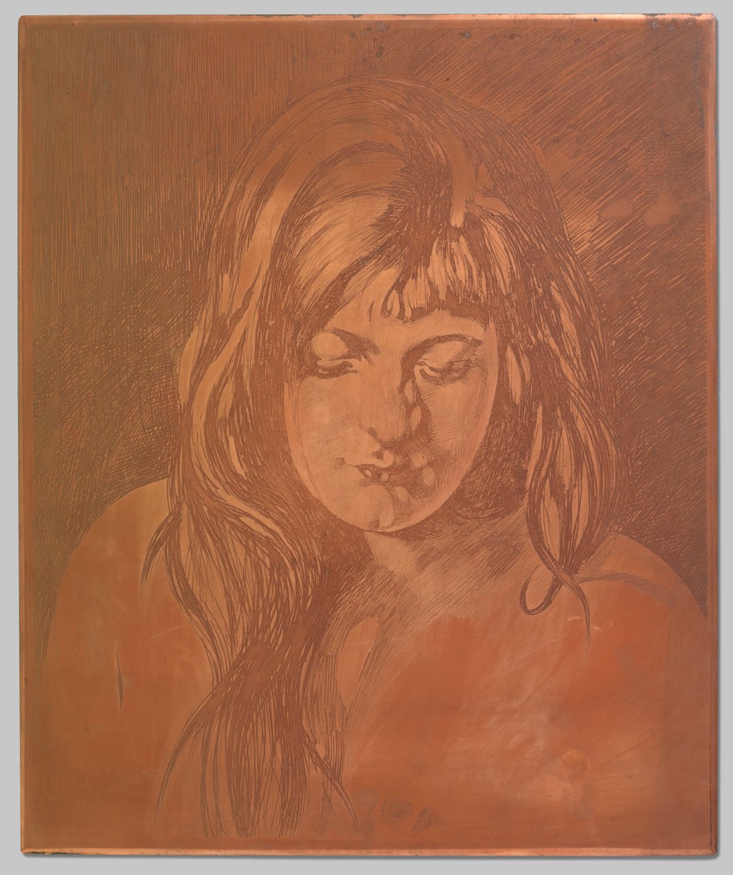 Gevşek saçlı bir kadının başı by Willem Arnoldus Witsen