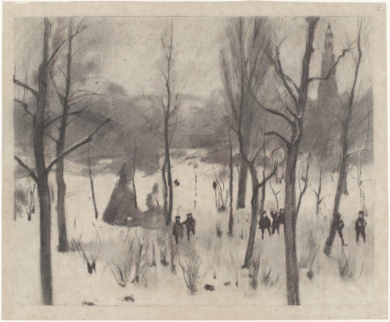 Karda ağaçların arasında çocuklar by Willem Arnoldus Witsen