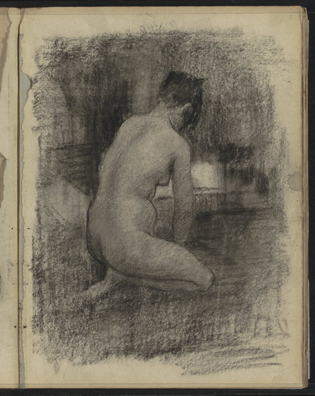 Bir iç diz çökmüş kadın çıplak by Willem Arnoldus Witsen