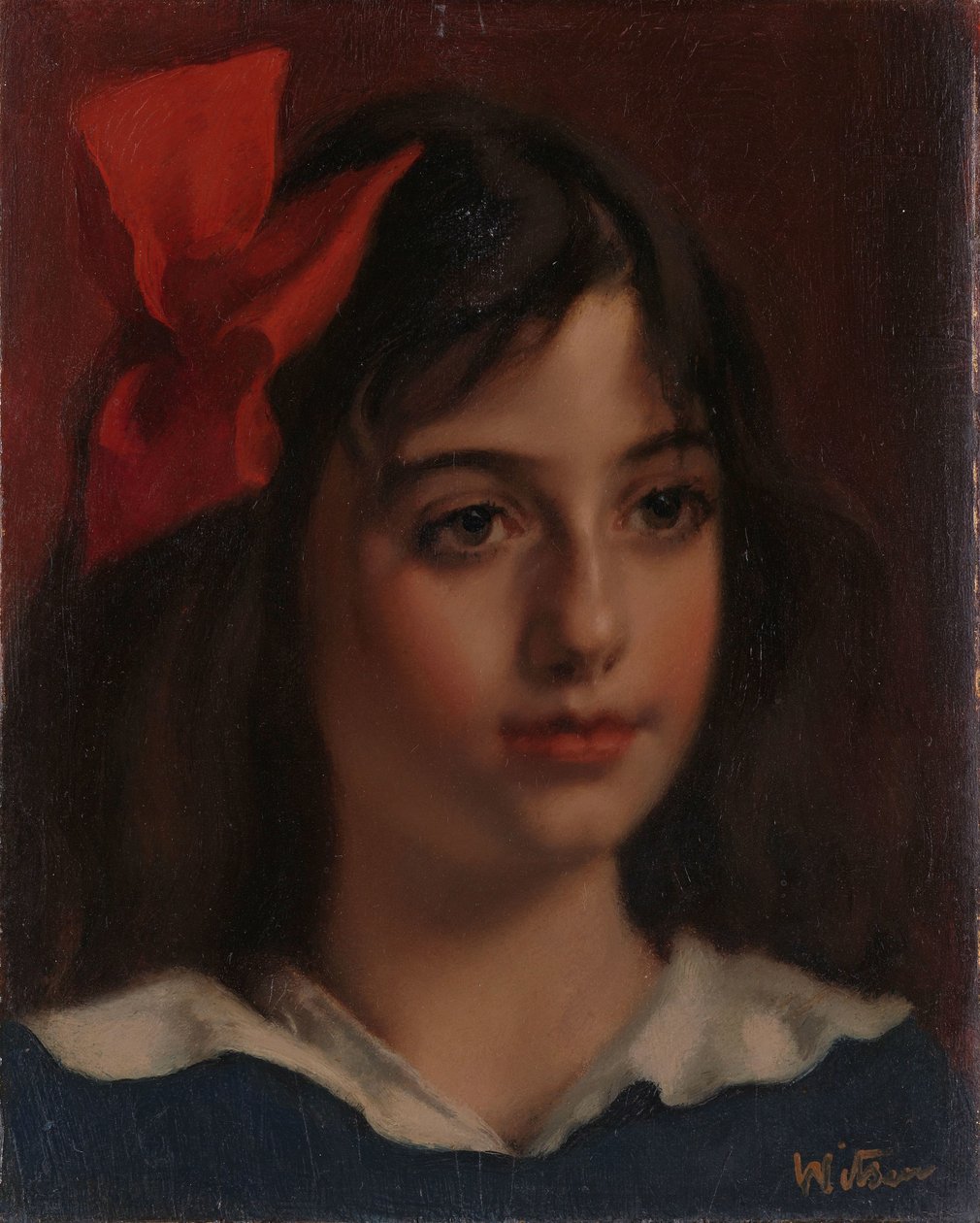bir kızın portresi by Willem Arnoldus Witsen