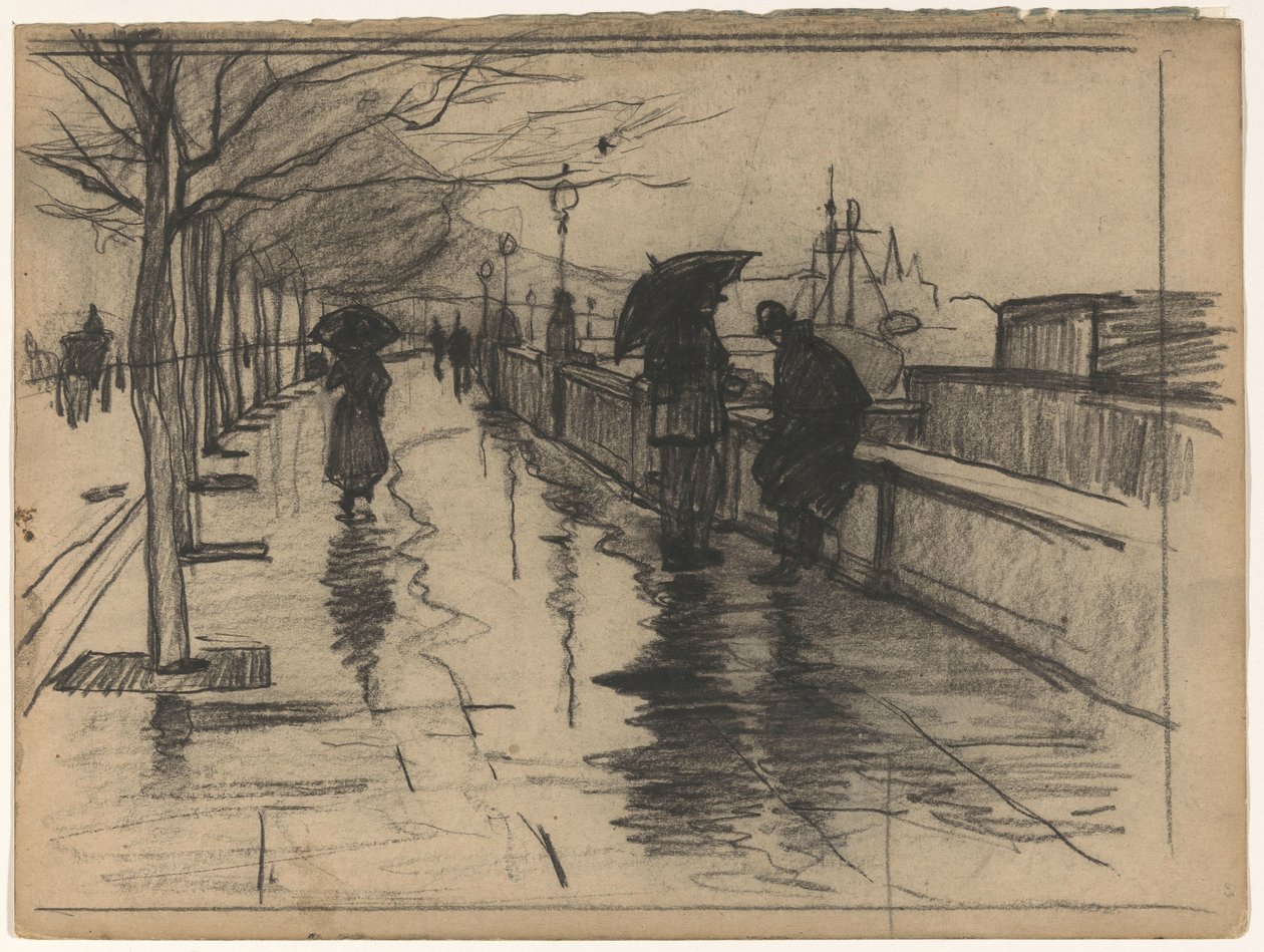 Yağmur, Londra'da Thames Gemisine Binme by Willem Arnoldus Witsen