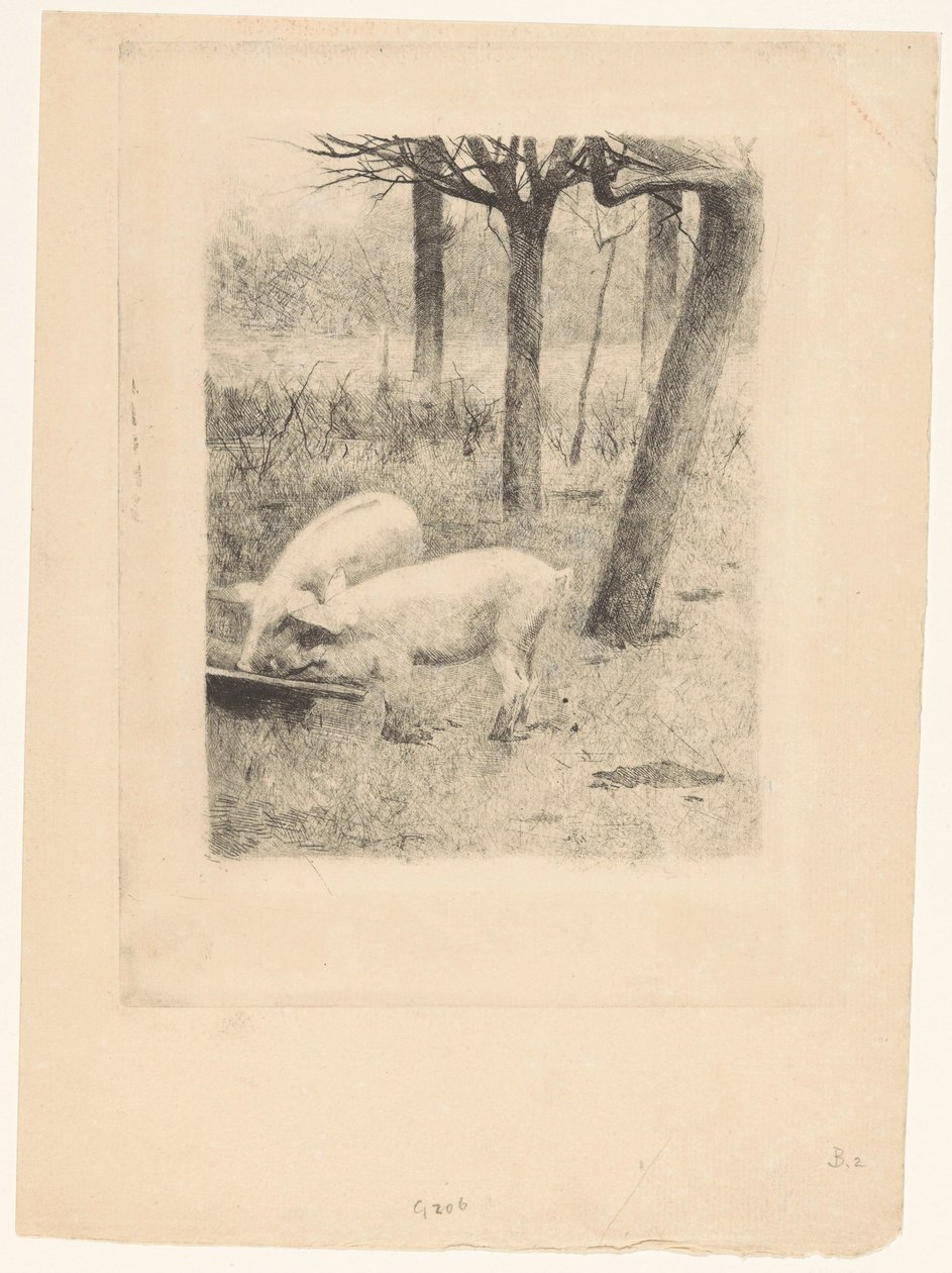 Bir çukurda iki domuz by Willem Arnoldus Witsen