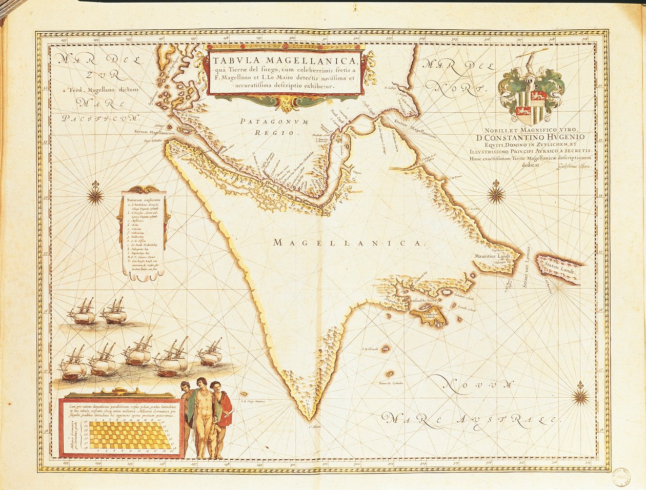 Macellan Boğazı, Willem ve Joan Blaeu tarafından The World