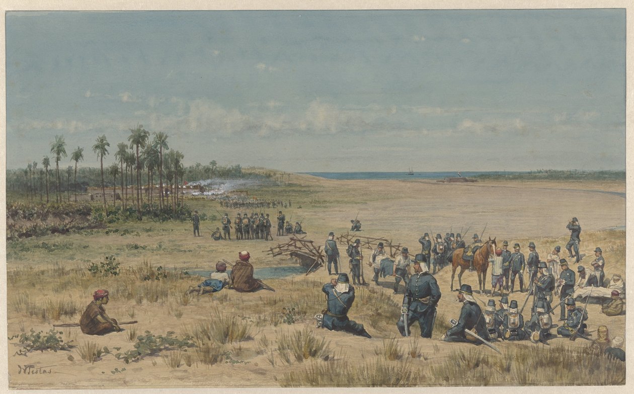 26 Ağustos 1877 Samalangan Seferi sırasında Tümülüt'ün Fethi by Willem de Famars Testas