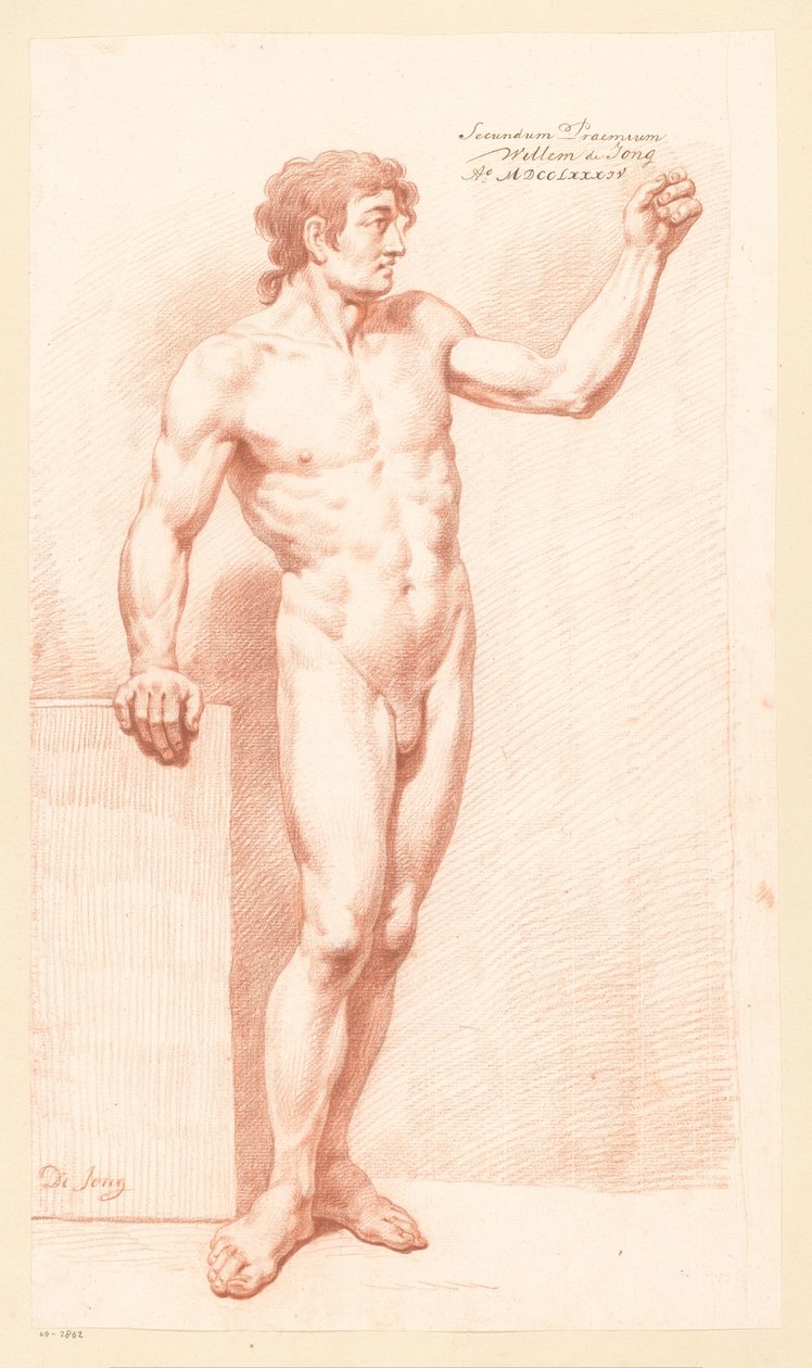 Önden bakıldığında çıplak duran erkek (2. ödül 1784) by Willem de Jong