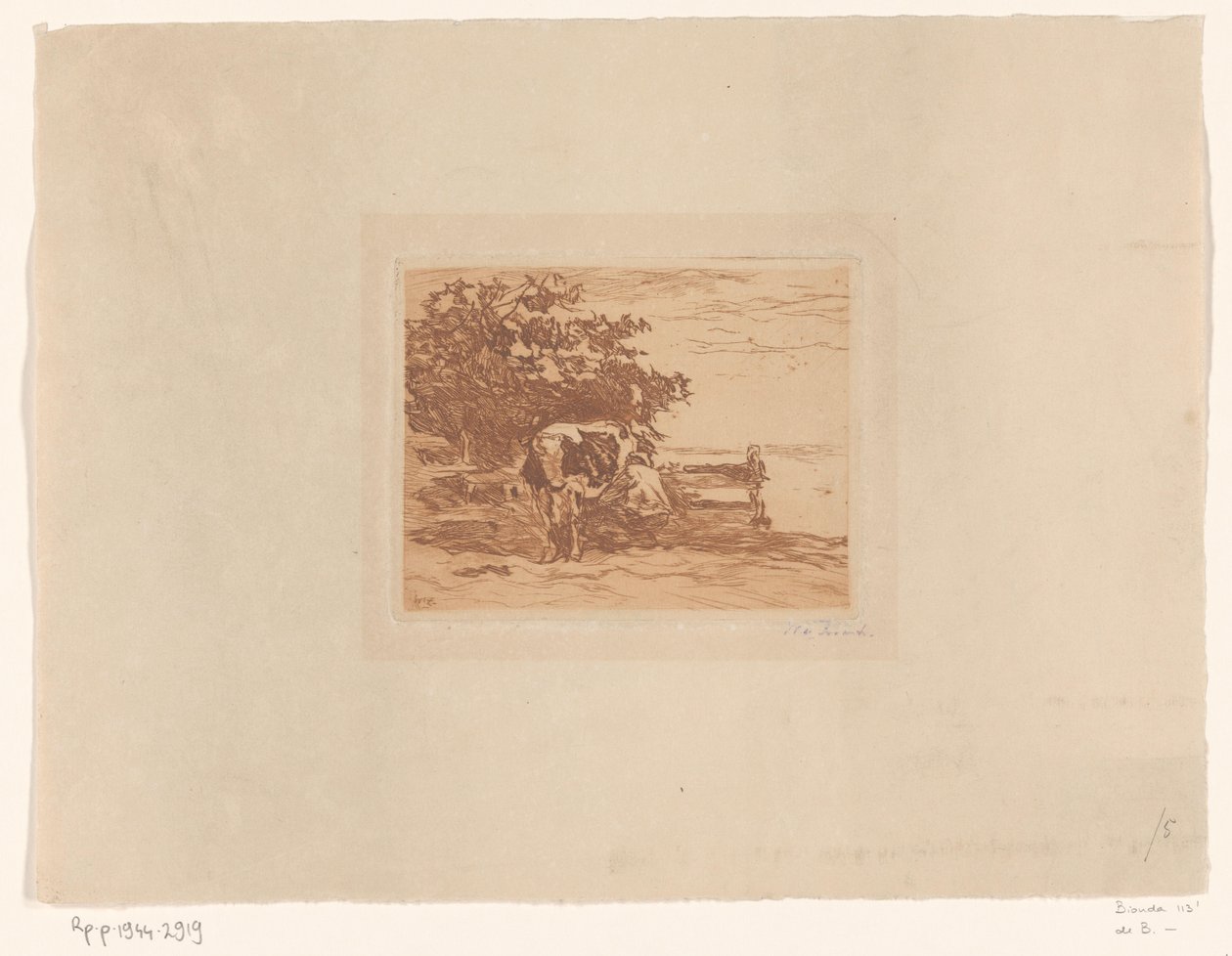 Sağım çiftçisi (orijinal başlık) by Willem de Zwart (signed by artist)