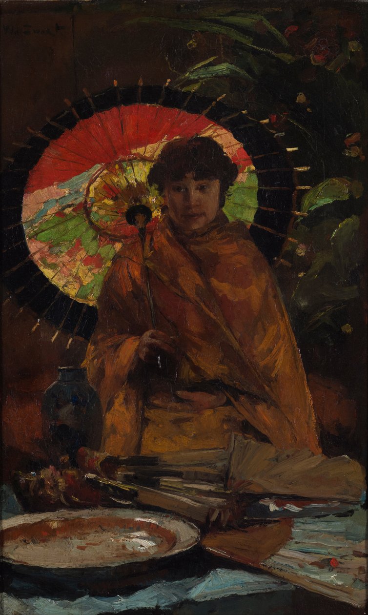 Japon şemsiyeli kız, yaklaşık 1899 by Willem de Zwart