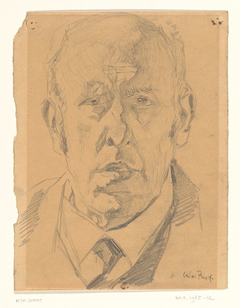 Önden bir adamın portresi by Willem de Zwart