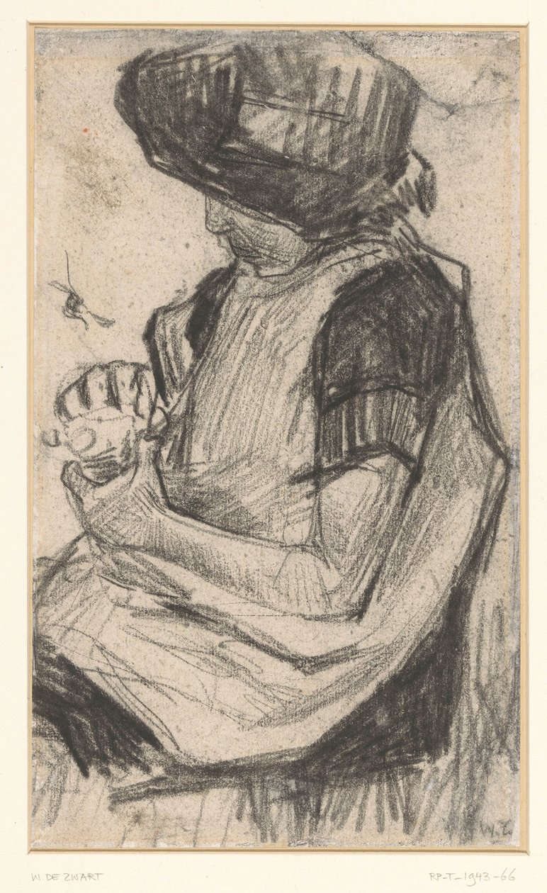 Oturan kız, solda by Willem de Zwart