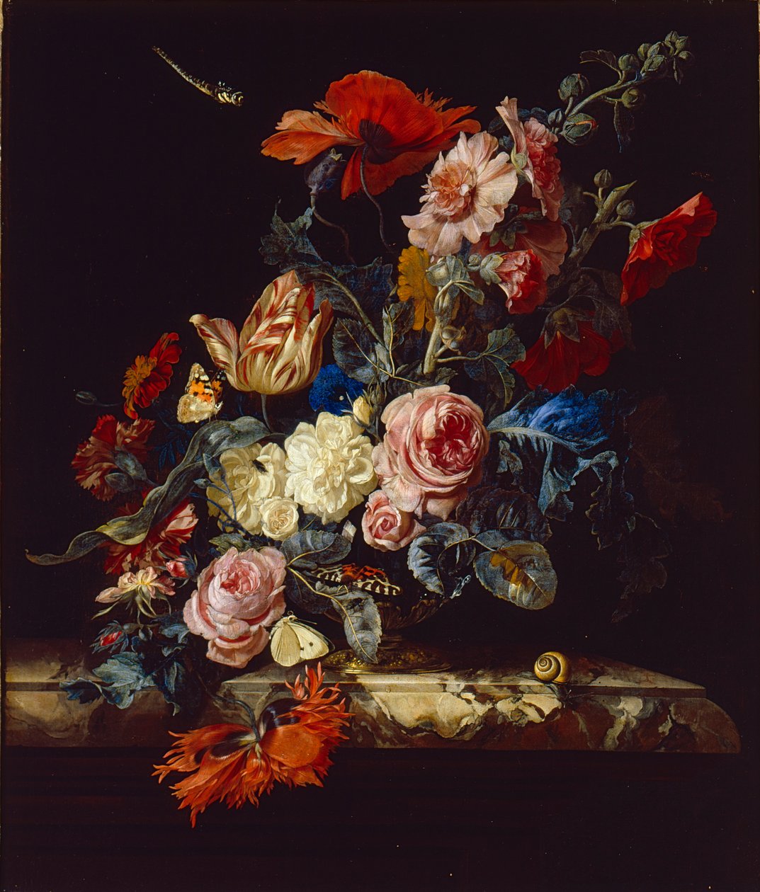 Çiçeklerden Bir Vazo, 1663 by Willem van Aelst