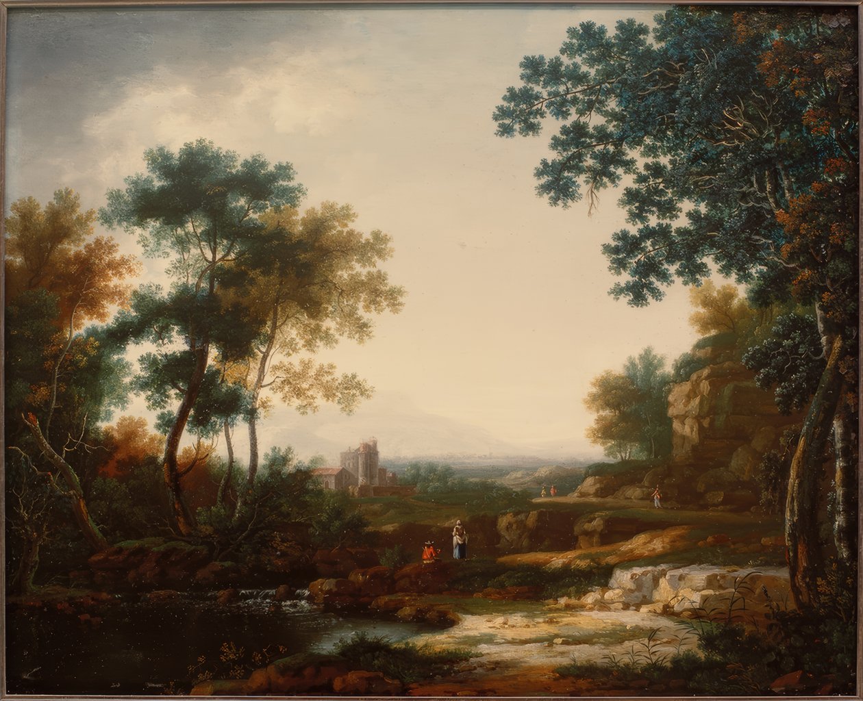 Kalıntılar ve figür kadrosu ile manzara by Willem van Bemmel