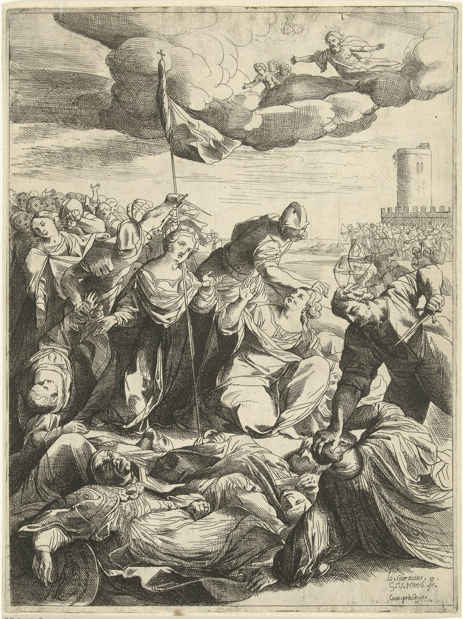 Aziz Ursula, Hunlar tarafından kuşatıldı by Willem van Haecht (II)