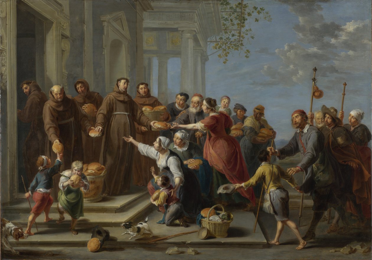 Padua'lı Aziz Anthony Ekmek dağıtıyor, yaklaşık 1662 by Willem van Herp the Elder
