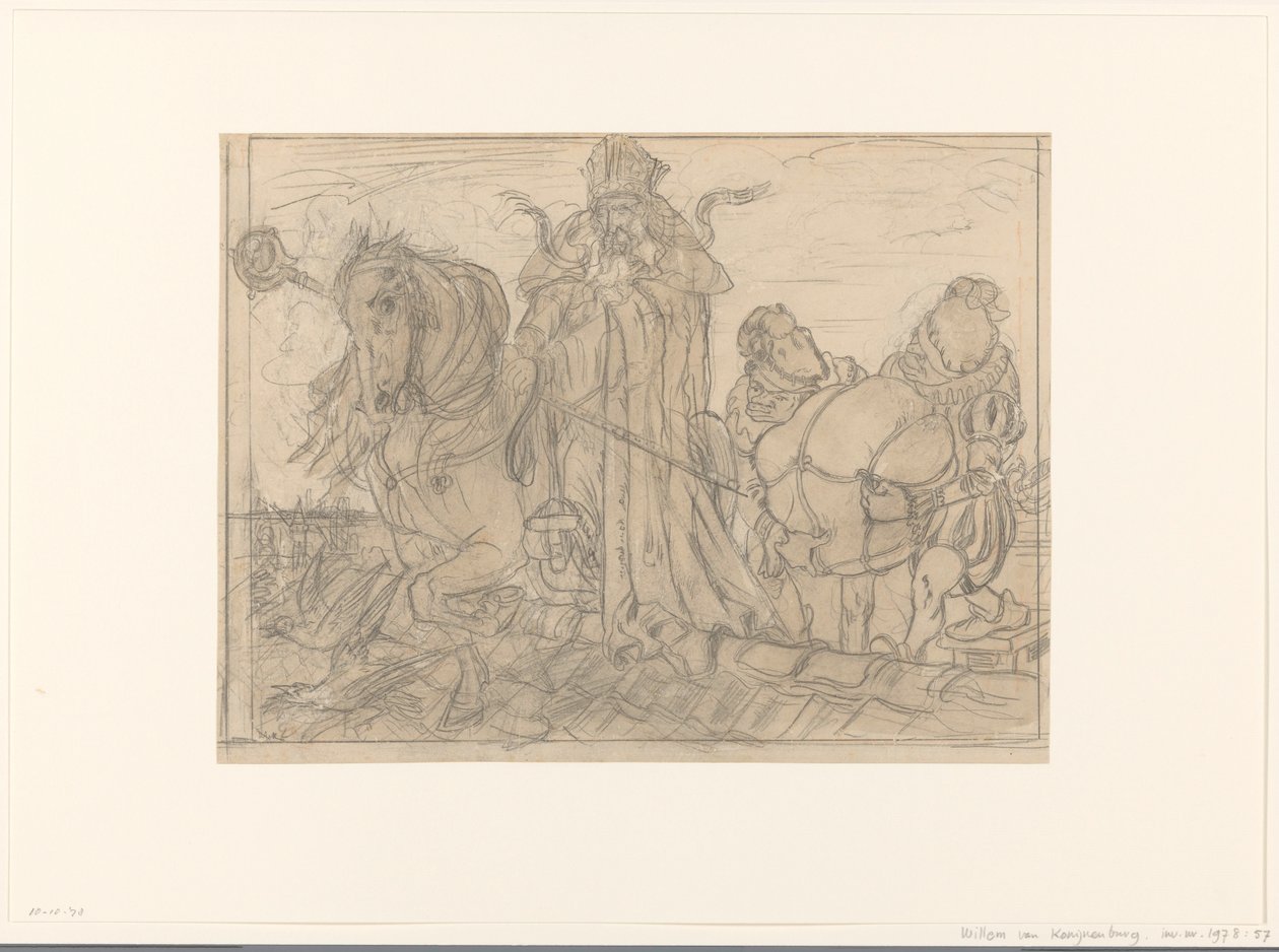 Bir çatıda iki Piet ile Sinterklaas by Willem van Konijnenburg