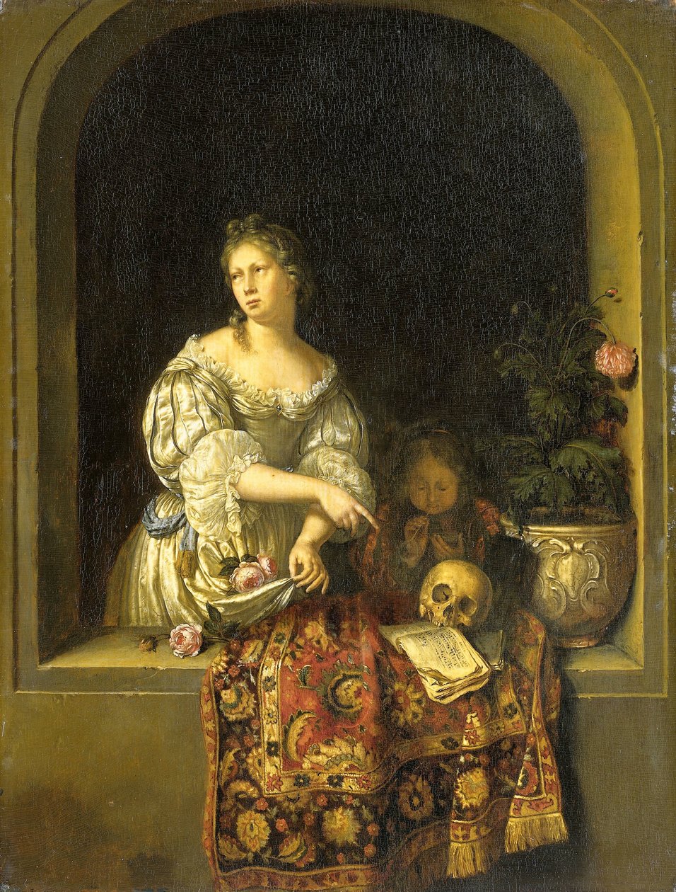 Geçicilik Alegorisi by Willem van Mieris (attributed to)