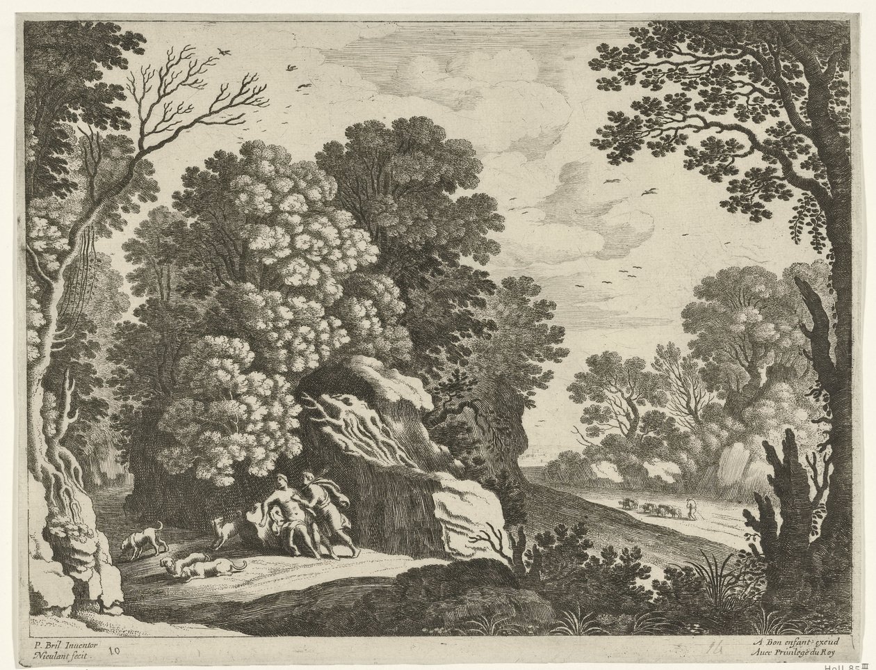 Cephalus ve Procris İtalyan manzaraları (dizi başlığı) by Willem van Nieulandt (II)