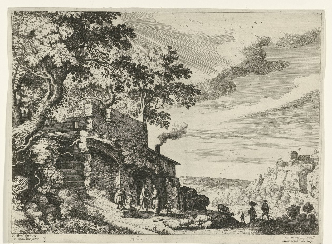 Çobanlar harap durumda İtalyan manzaraları (dizi başlığı) by Willem van Nieulandt (II)