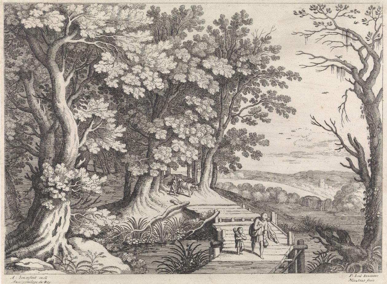 İbrahim ve İshak ile Manzara İtalyan manzaraları (dizi başlığı) by Willem van Nieulandt (II)