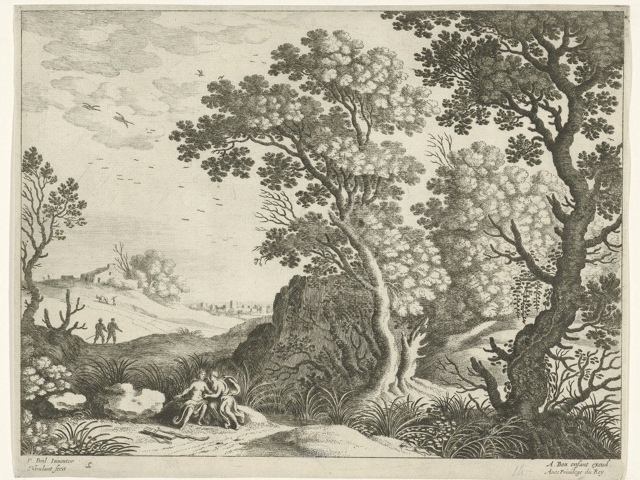 Diana ve Peri ile Manzara İtalyan manzaraları (dizi başlığı) by Willem van Nieulandt (II)