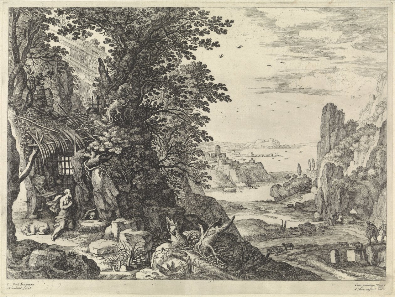 Aziz Jerome ile manzara by Willem van Nieulandt (II)
