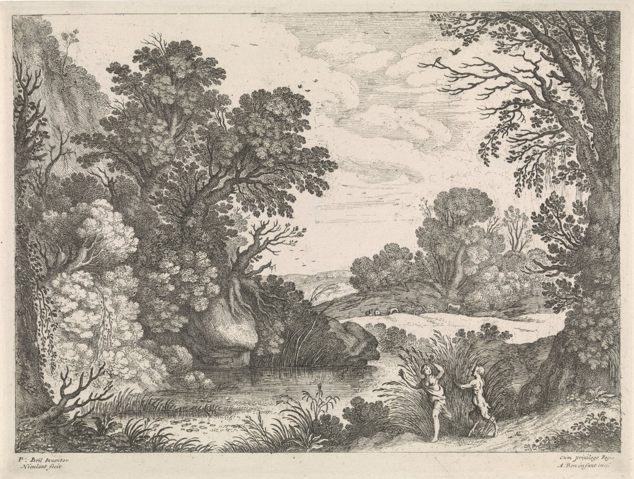 Pan en Syrigx by Willem van Nieulandt (II)