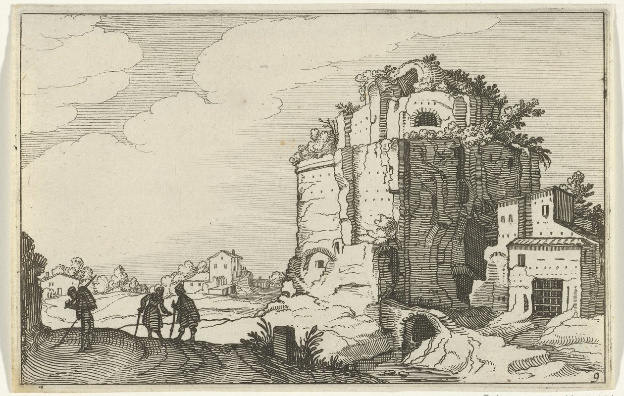 Roma kalıntıları Roma kalıntıları ve kıyı manzaraları (dizi 1) (dizi başlığı) by Willem van Nieulandt (II)