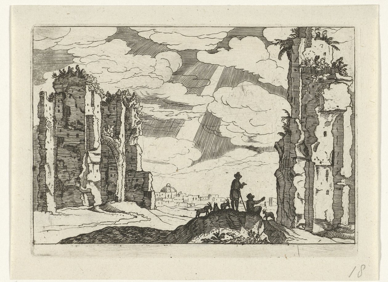 Caracalla Hamamlarının Harabeleri Roma kalıntıları (dizi 2) (dizi başlığı) by Willem van Nieulandt (II)