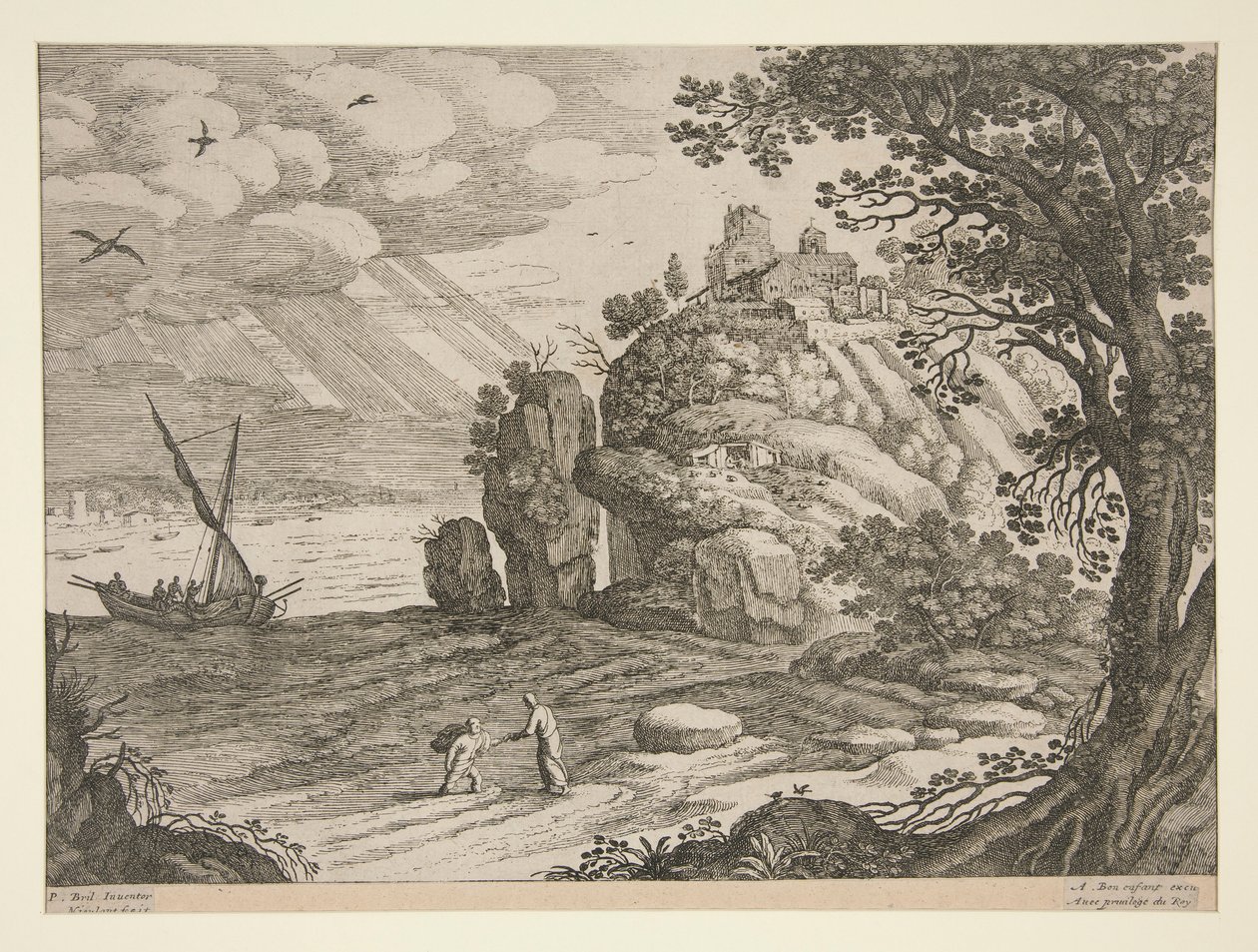 İtalyan manzaraları; 30 tabaktan biri by Willem van Nieulandt II