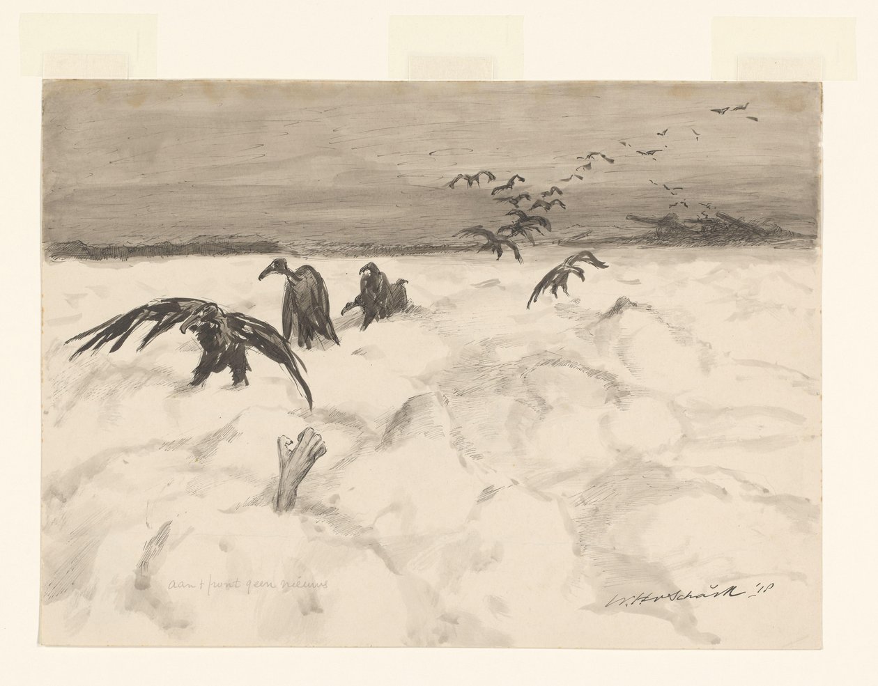 Önde haber yok (nesne üzerindeki orijinal başlık) by Willem van Schaik (signed by artist)