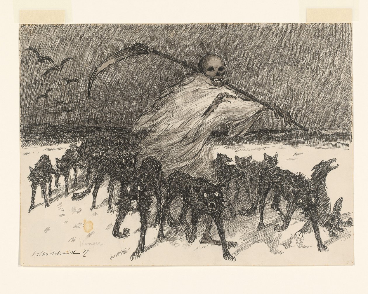 Honger (nesne üzerindeki orijinal başlık) by Willem van Schaik (signed by artist)