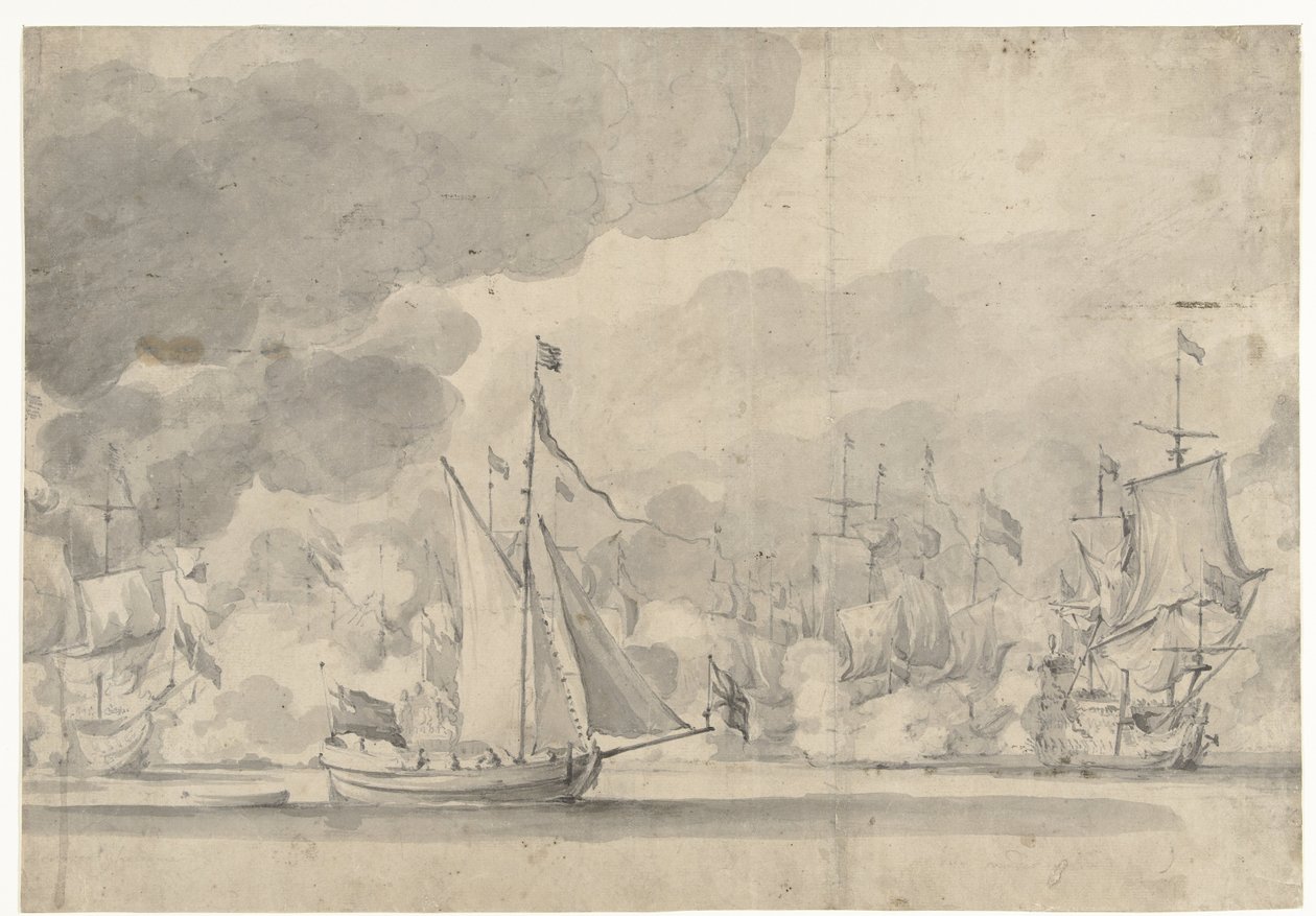 Lowestoft Savaşı 13 Haziran 1665 by Willem van de Velde (I)