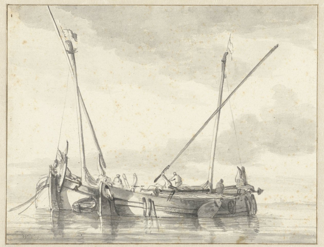 İki küçük zanaat by Willem van de Velde (II)