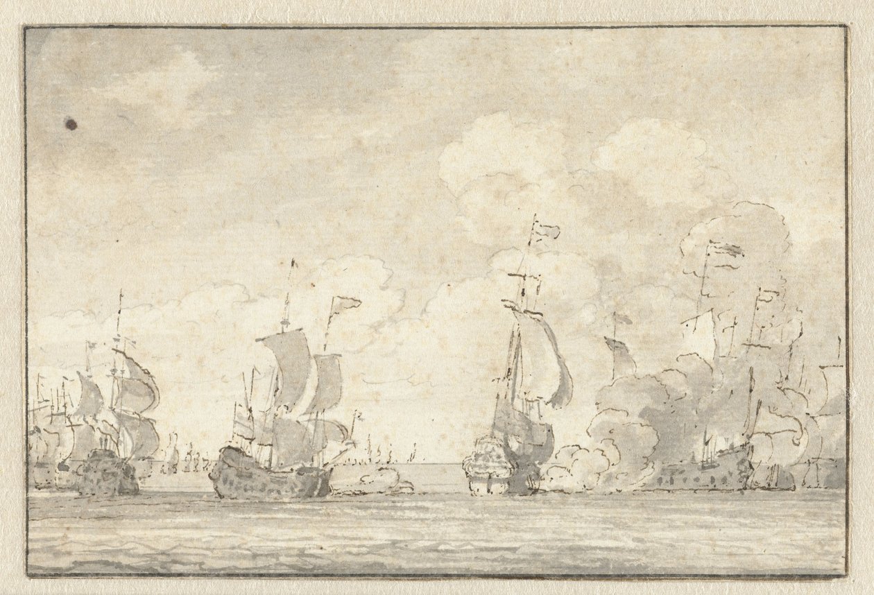 Deniz savaşı by Willem van de Velde (II)