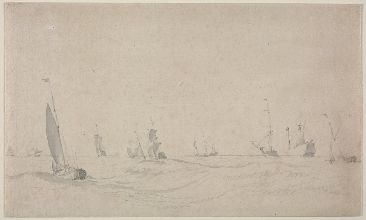 Dalgalı Denizde Nakliye by Willem van de Velde
