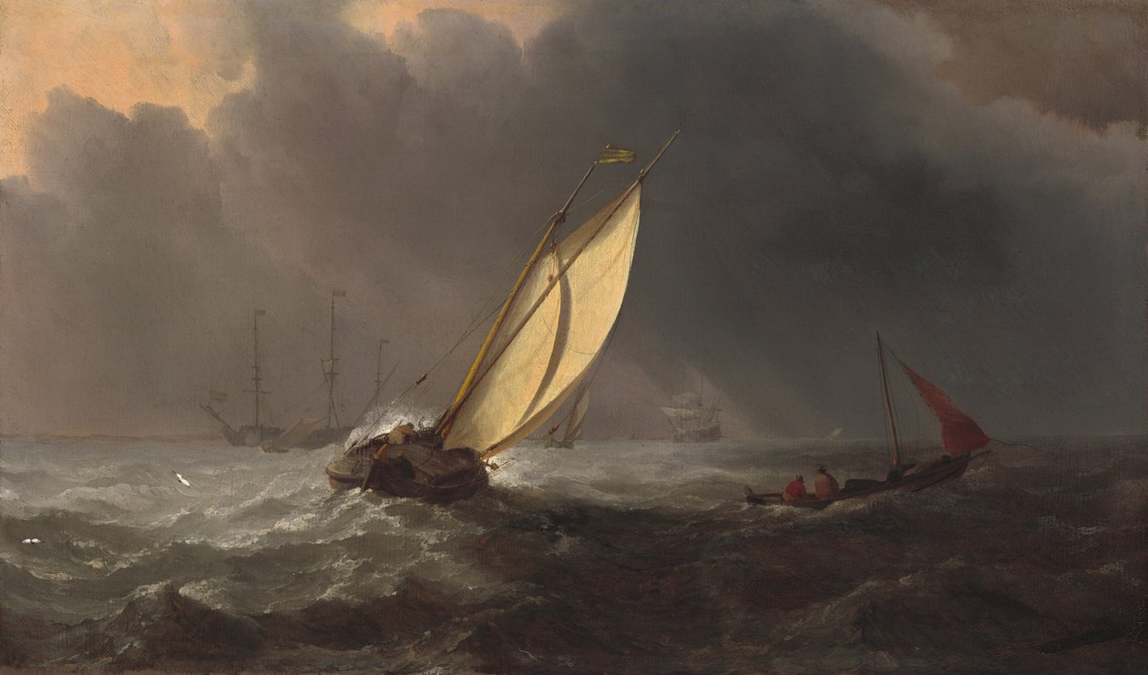 Fırtınadan önce by Willem van de Velde the Younger and Studio