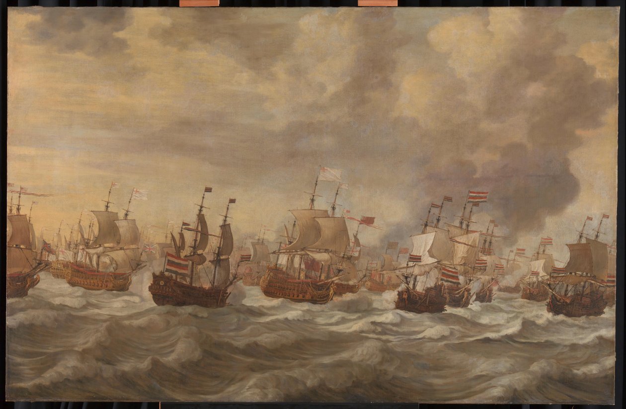 Dört Gün Süren Deniz Savaşından Bir Bölüm by Willem van de the Elder Velde