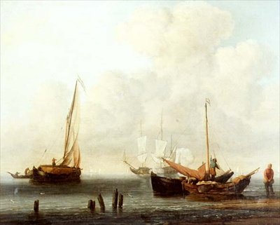 İki Balıkçı Teknesi by Willem van de Velde the Younger