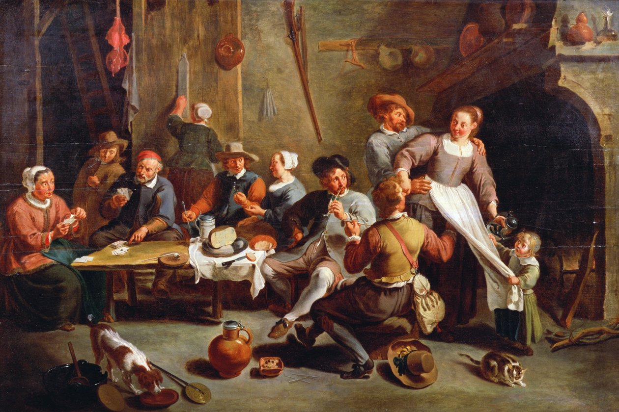 Kart Oyunculu Bir Hanın İçi by Willem van the Elder Herp