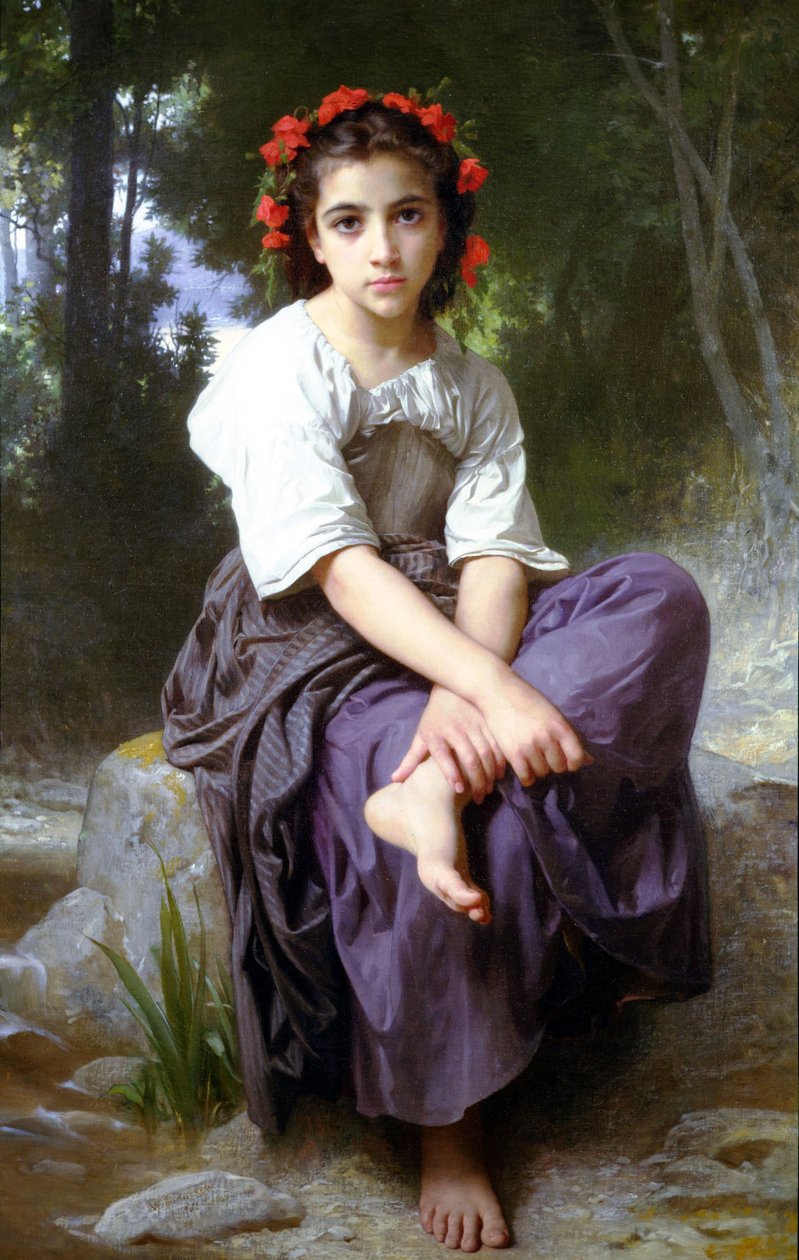 Çayın Kenarında by William Adolphe Bouguereau