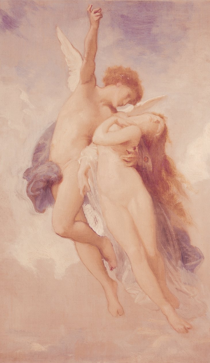 Aşk Tanrısı ve Ruh, 1889 by William Adolphe Bouguereau