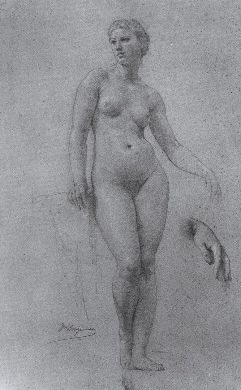 Venüs için Çıplak Çalışma by William Adolphe Bouguereau