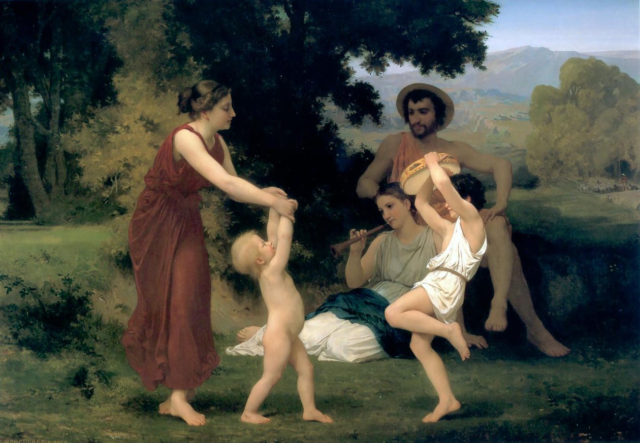Boş zamanların pastoral bakımı by William Adolphe Bouguereau