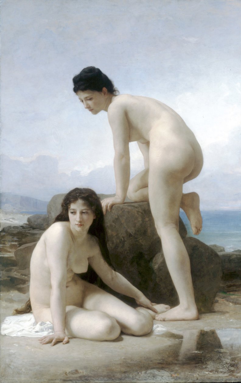 İki Yıkananlar by William Adolphe Bouguereau